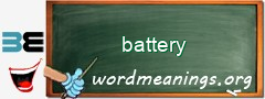 WordMeaning blackboard for battery